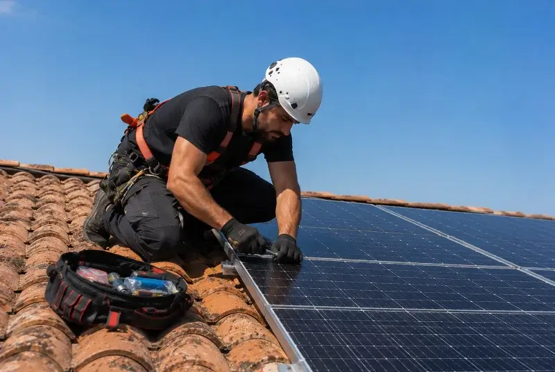Maintenance et monitoring de panneaux solaires à Saint-Éloi